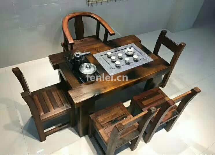 老船木茶桌椅 户外功夫茶桌 船木家具茶